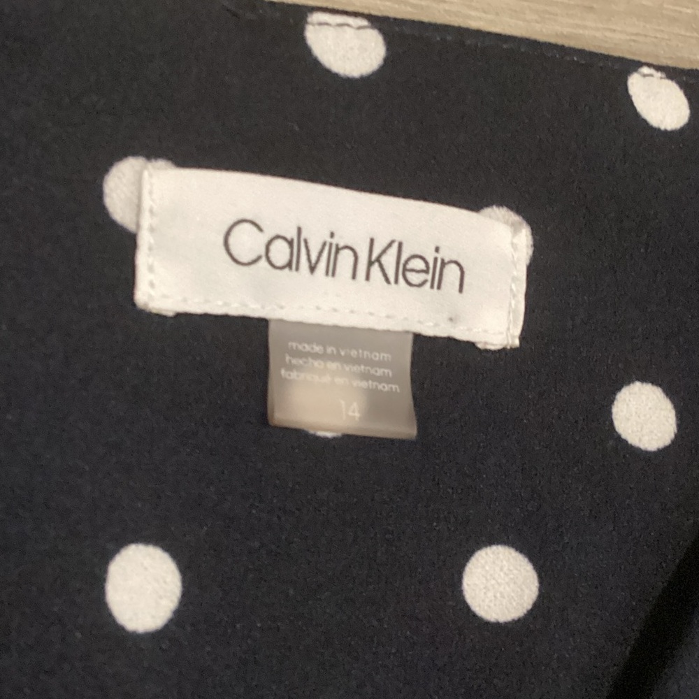 Calvin Klein Black and White Polka Dot Jumpsuit - Picture 5 of 8